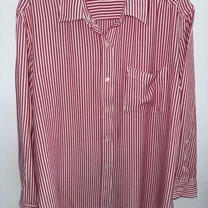 Red & white Striped women’s button brown by 7 For all mankind